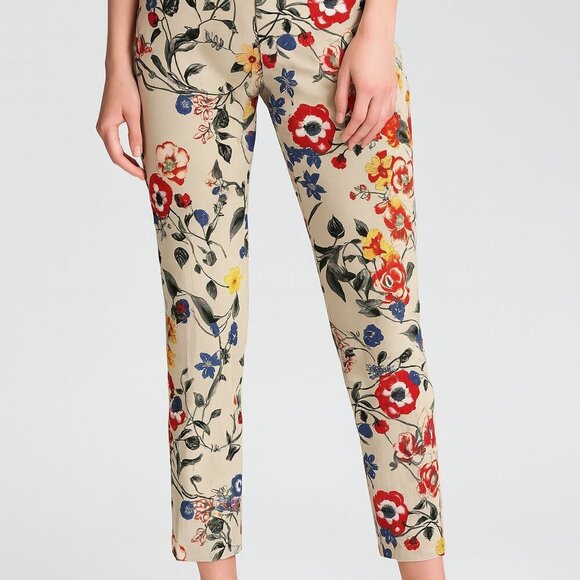 🌼 7th Avenue Design Studio Floral Straight‑Leg Pants – Size 4 – Pre‑loved 🌼 - Picture 1 of 5